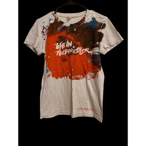 Coldplay Life In Technicolor Womens T-Shirt Size Large